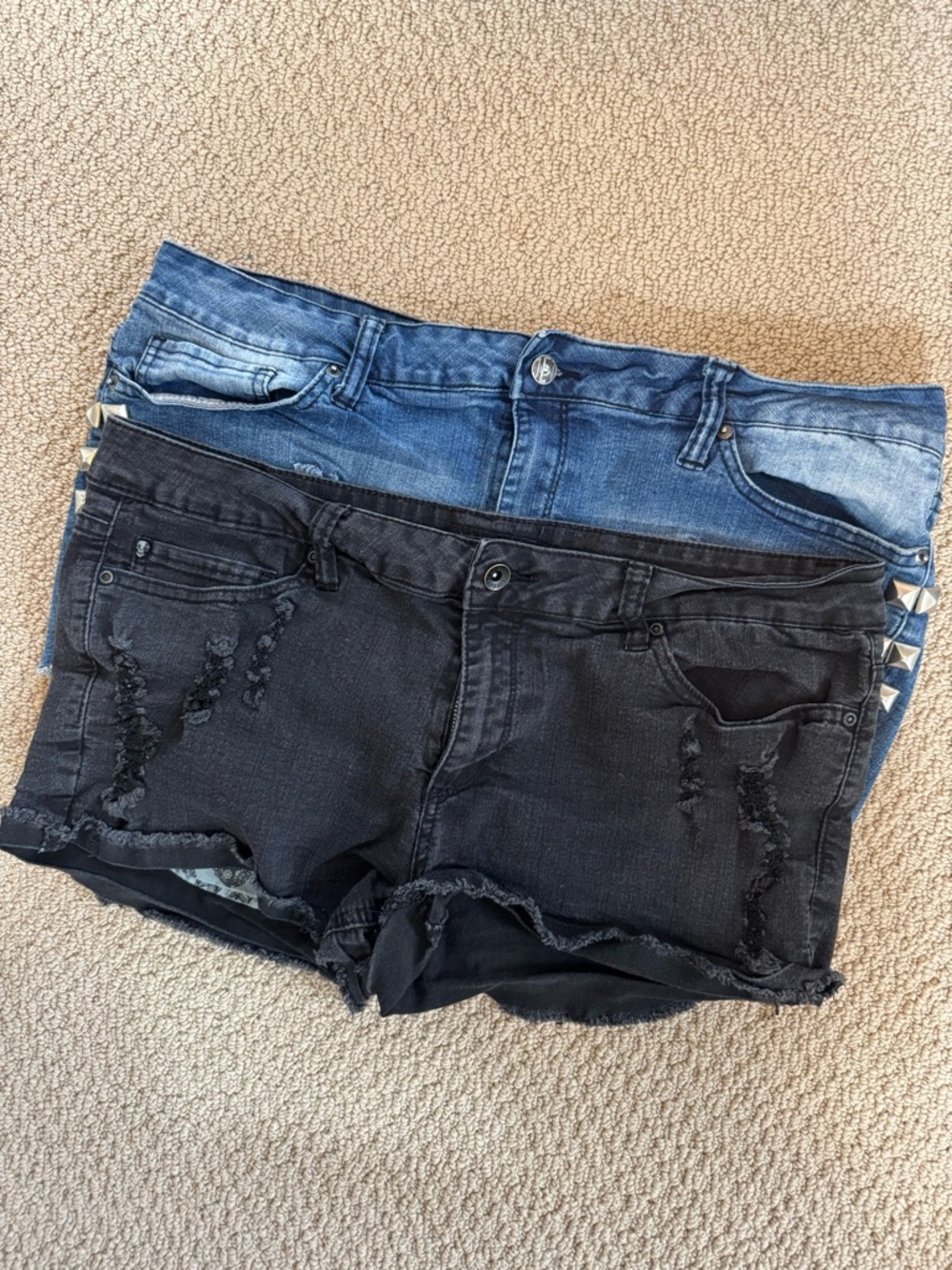 Lovesick Black Distressed Denim Shorts and Hot Topic Distressed Denim Shorts